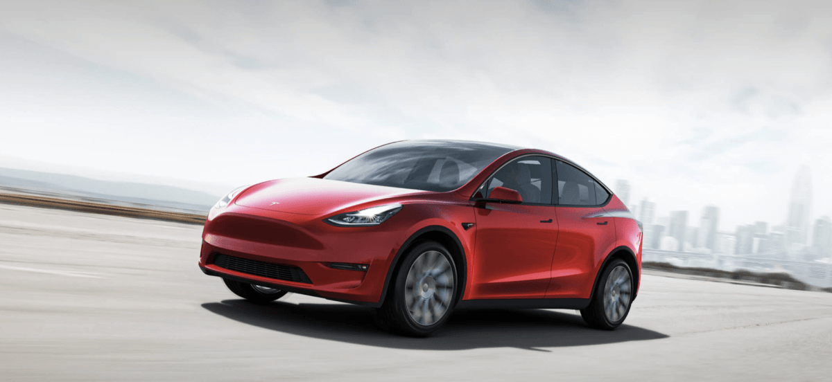 Tesla Model Y rouge // Source : Tesla