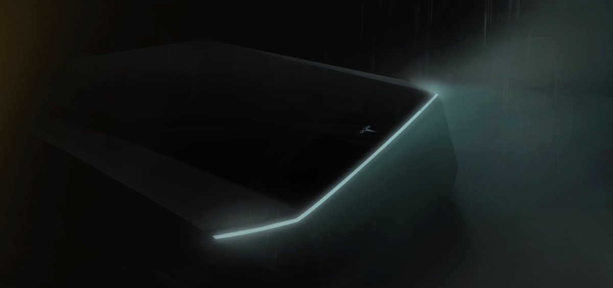 Tesla teaser pickup électrique  // Source : Twitter Elon Musk