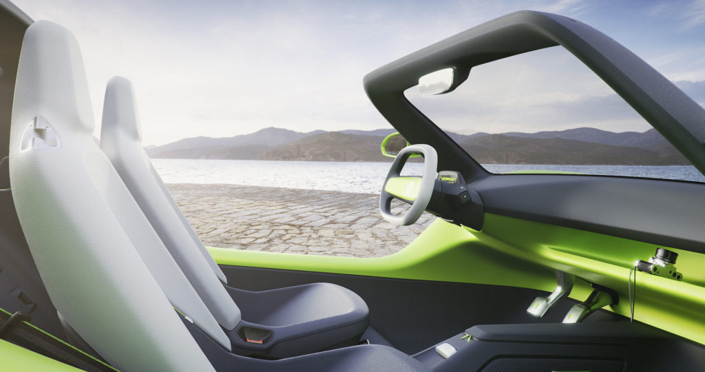 Habitacle Volkswagen ID. Buggy // Source : Volkswagen Habitacle Volkswagen ID. Buggy // Source : Volkswagen