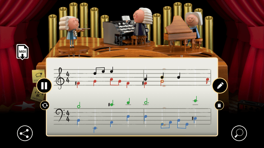 Une composition harmonisée par l'algorithme. // Source : Capture d'écran Google