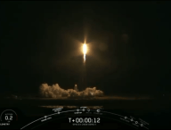 Le lancement a eu lieu peu après 10 heures. // Source : Capture d'écran Numerama / NASA / SpaceX