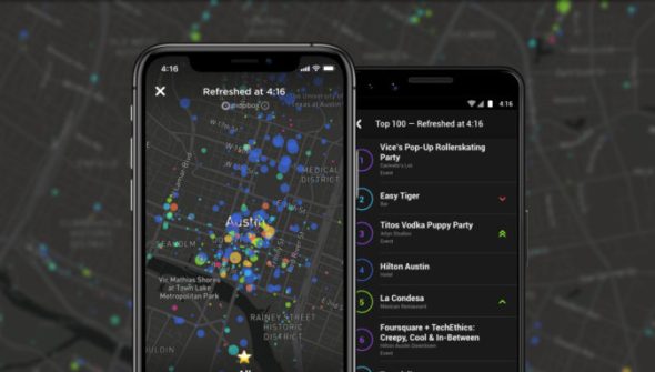 La nouvelle fonctionnalité de Foursquare. // Source : Foursquare