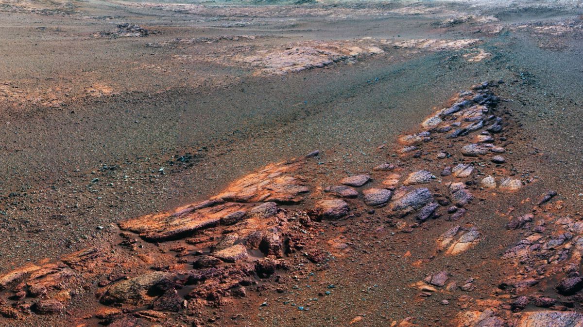 Un extrait du panorama immortalisé par Opportunity. // Source : NASA/JPL-Caltech/Cornell/ASU (photo recadrée)