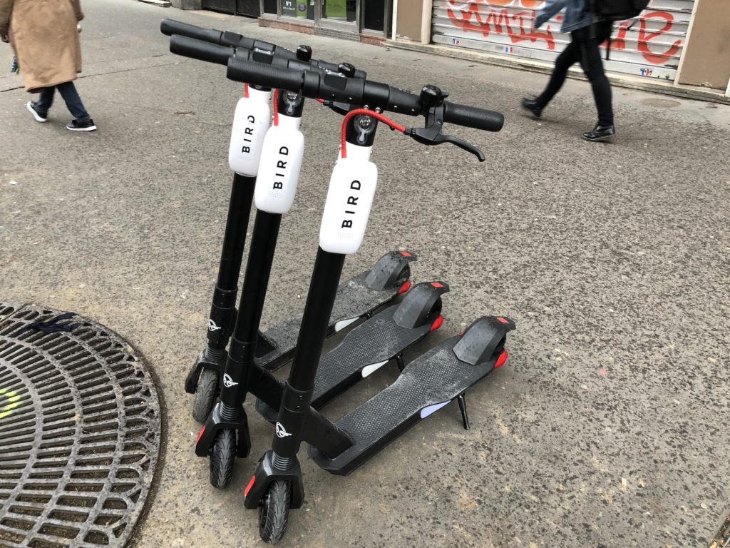 Les nouvelles trottinettes Bird à Paris // Source : Numerama