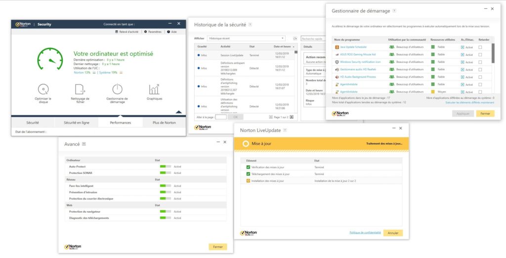 Protection en temps réel, gestionnaire de démarrage, pare-feu, optimisation des performances pour un impact limité sur le fonctionnement de l’appareil voici quelques-unes des fonctionnalités offertes par Norton Security Deluxe. 