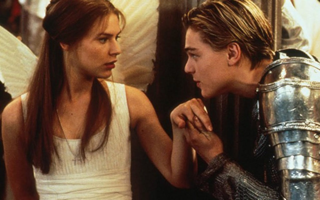 Claire Danes et Leonardo DiCaprio dans Romeo + Juliette. // Source : Twentieth Century Fox
