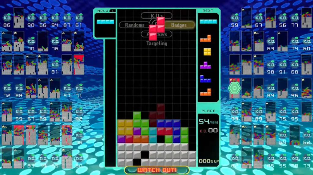 La bataille sera rude pour faire partie des 999 premiers. // Source : Tetris 99