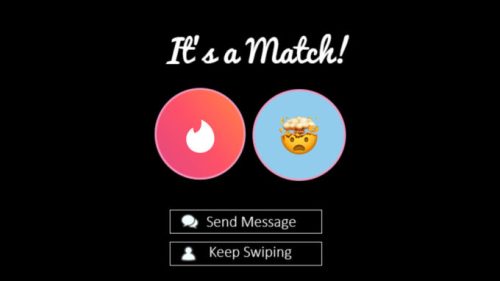 Un « match » se fait quand deux personnes likent leurs profils respectifs. // Source : Montage Numerama