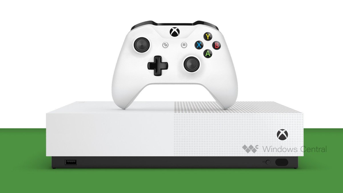 Rendu Xbox One S All-Digital // Source : Windows Central