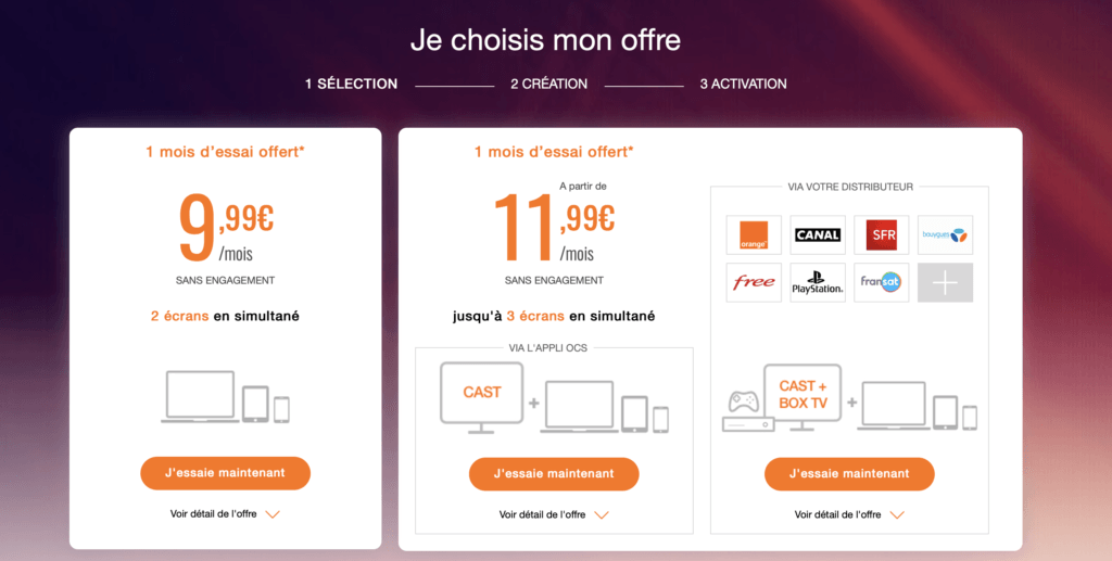 Abonnements OCS Abonnements OCS
