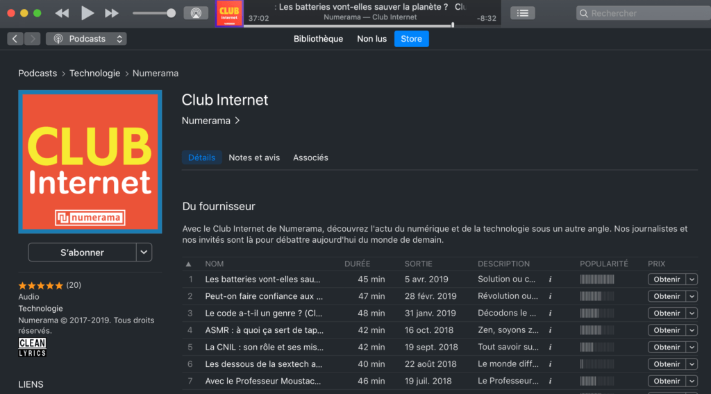 Écoutez notre podcast Club Internet de Numerama ! Écoutez notre podcast Club Internet de Numerama !