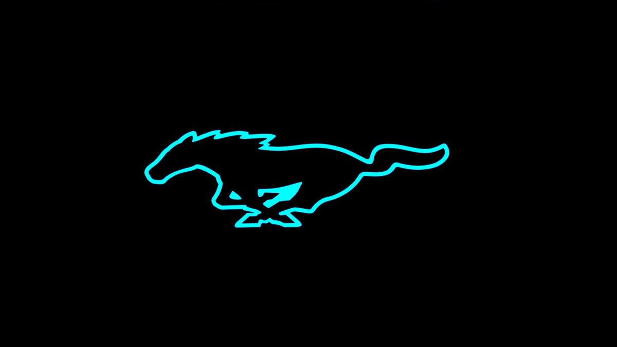 Logo Mustang bleu // Source : Ford