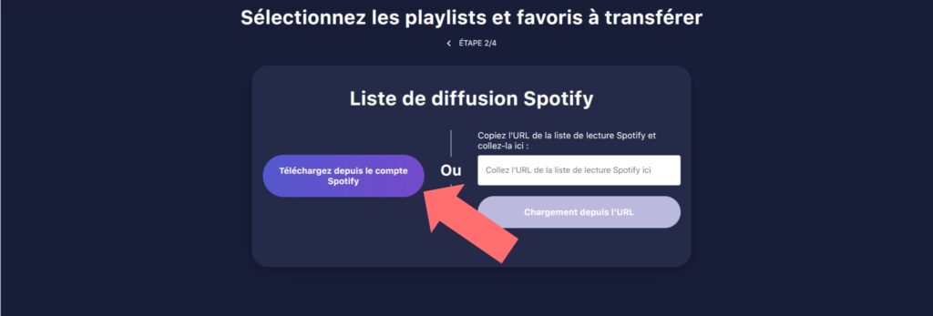 Transfert de playlist Spotify vers Youtube Music