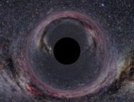 Une représentation d'un trou noir. // Source : Wikimedia/CC/Ute Kraus (photo recadrée)