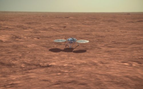 InSight sur Mars. // Source : Flickr/CC/Kevin Gill (photo recadrée)