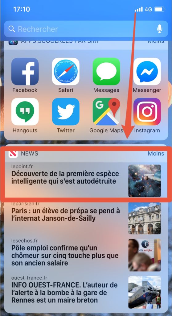 Capture d'écran d'Apple News ce 1er avril 2019 Capture d'écran d'Apple News ce 1er avril 2019