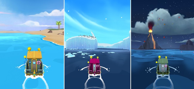 Dans Sea Hero Quest on dirige un bateau qu'il faut guider de mémoire // Source : Sea Hero Quest Dans Sea Hero Quest on dirige un bateau qu'il faut guider de mémoire // Source : Sea Hero Quest