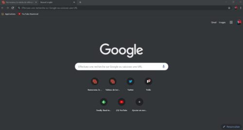 Le mode sombre de Google Chrome sur Windows 10. // Source : Google