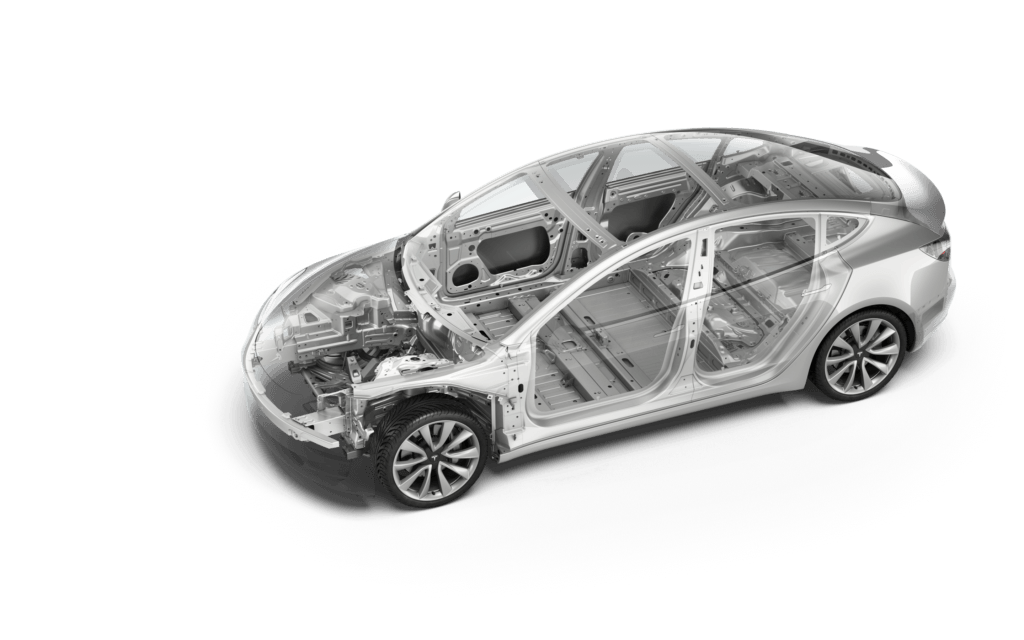 L'intérieur d'une Model 3 // Source : Tesla