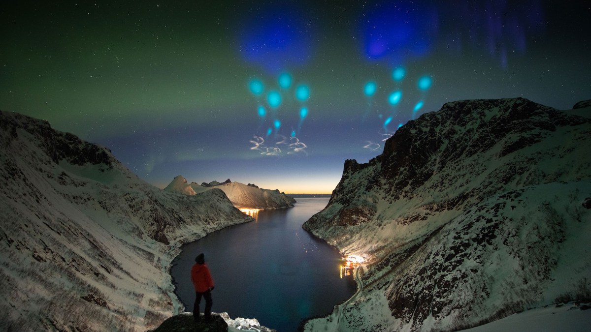 Le ciel photographié en Norvège le 8 avril 2019. // Source : Yang Sutie (photo recadrée)