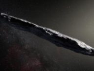 Une vue d'artiste d'Oumuamua. // Source : ESO/M. Kornmesser