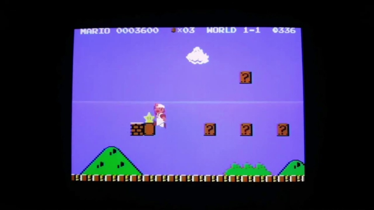 La version Commodore 64 de Super Mario Bros. // Source : Youtube/Strider Hiryu