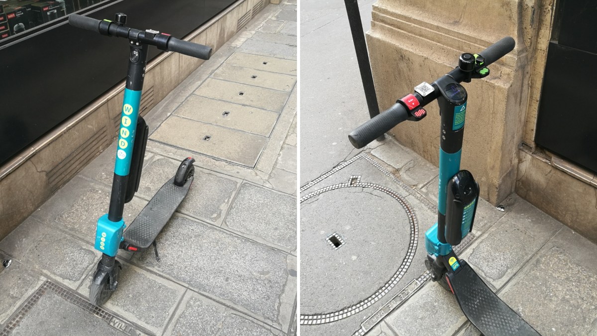 Trottinette Wind à Paris.  // Source : Léopold Maçon