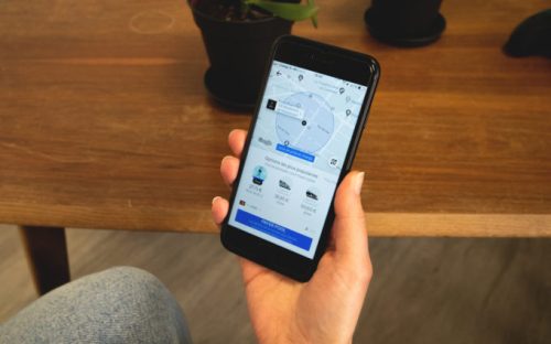Une recherche de course dans l'app Uber. // Source : Photo Léa Hamadi pour Numerama