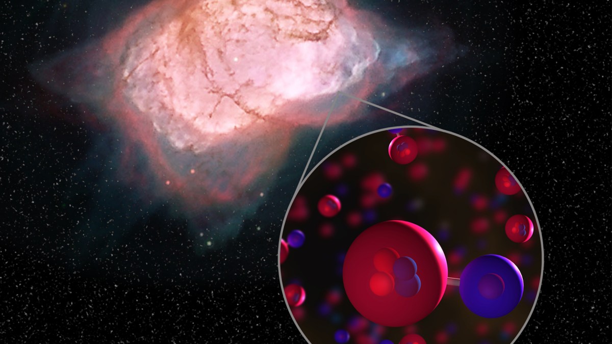 La première molécule formée dans l'univers. // Source : NASA/SOFIA/L. Proudfit/D.Rutter (photo recadrée)