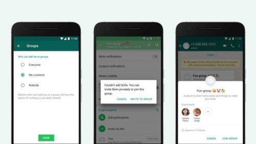 La nouvelle option de WhatsApp. // Source : WhatsApp