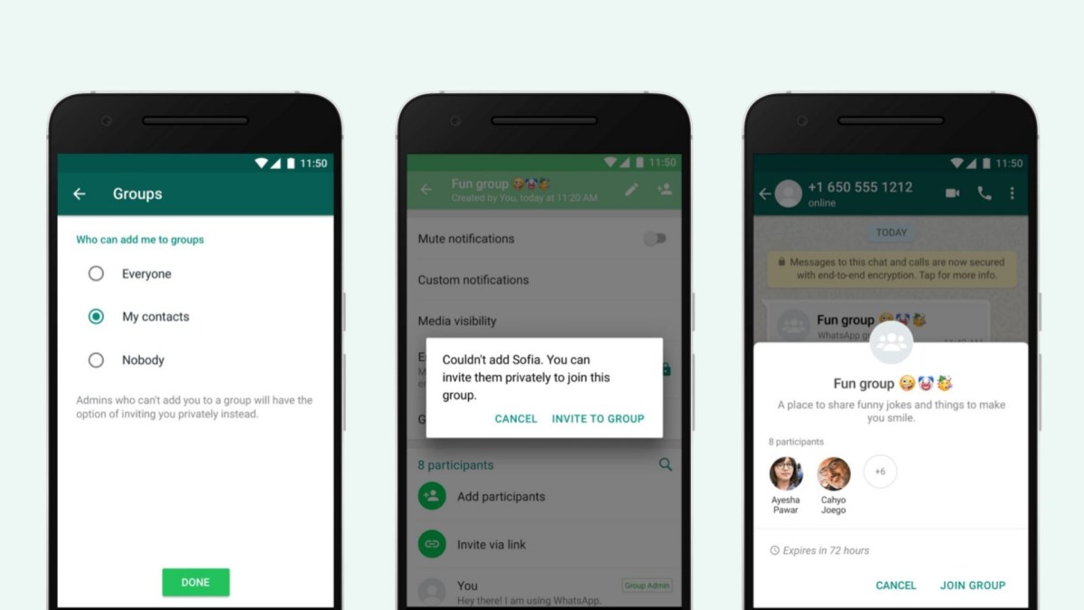 La nouvelle option de WhatsApp. // Source : WhatsApp