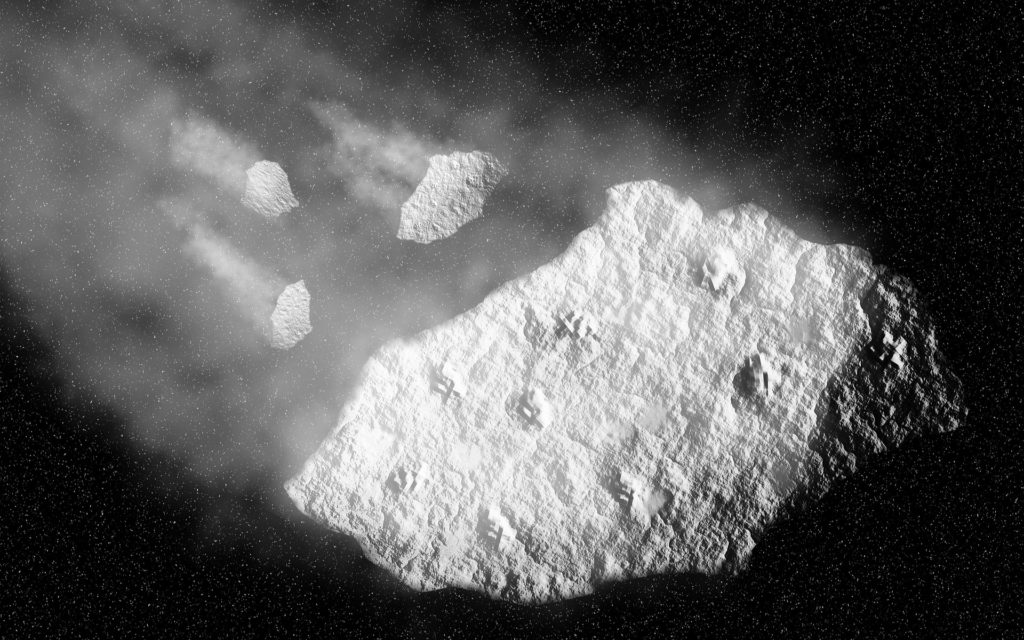 Un astéroïde en mouvement. // Source : Pixabay (photo recadrée)