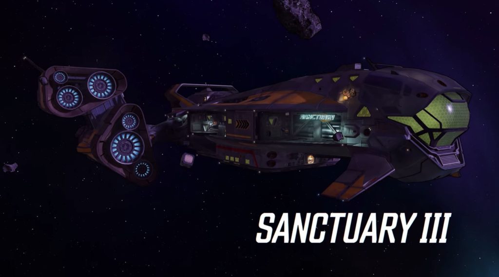 Sanctuary III : notre vaisseau spatial. // Source : Youtube/Borderlands