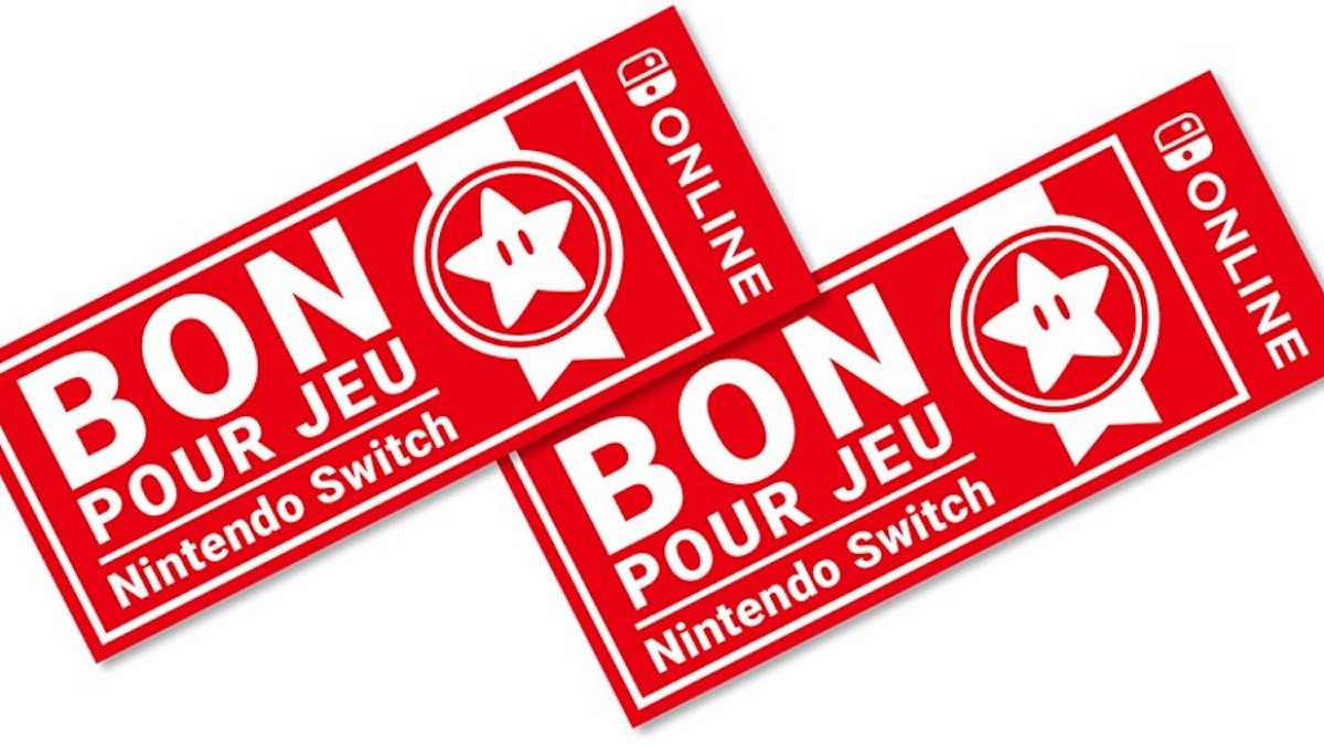 Bons pour jeux Nintendo Switch // Source : Nintendo