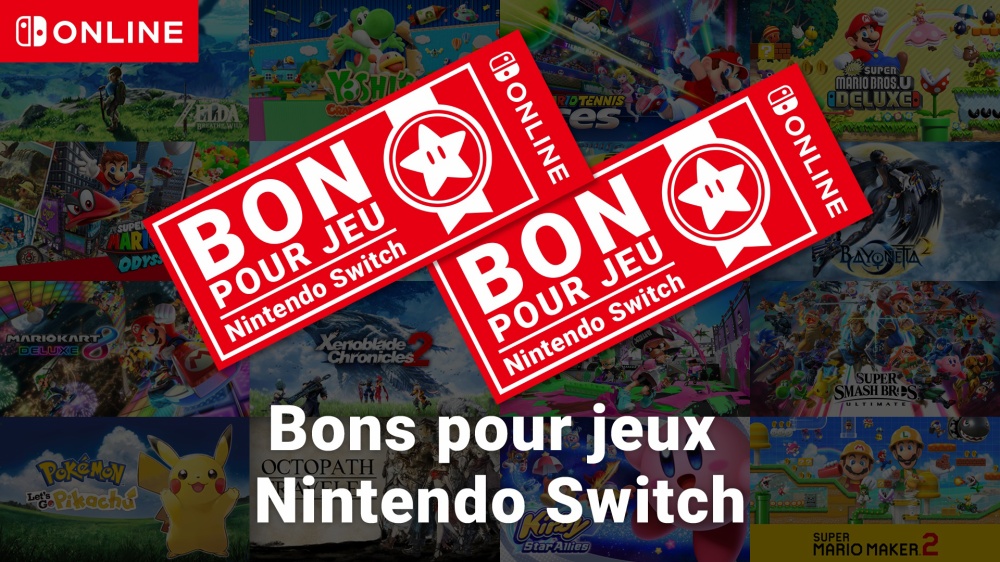 Bons pour jeux Nintendo Switch // Source : Nintendo Bons pour jeux Nintendo Switch // Source : Nintendo