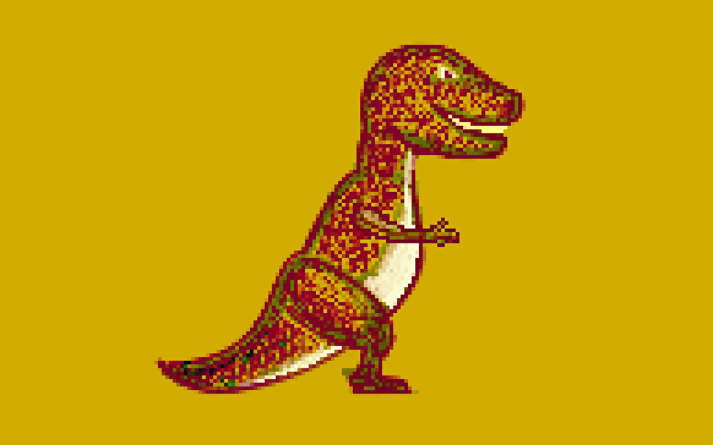 Des pixels bien plus petits que ceux qui composent ce T-Rex. // Source : Pixabay (photo recadrée)