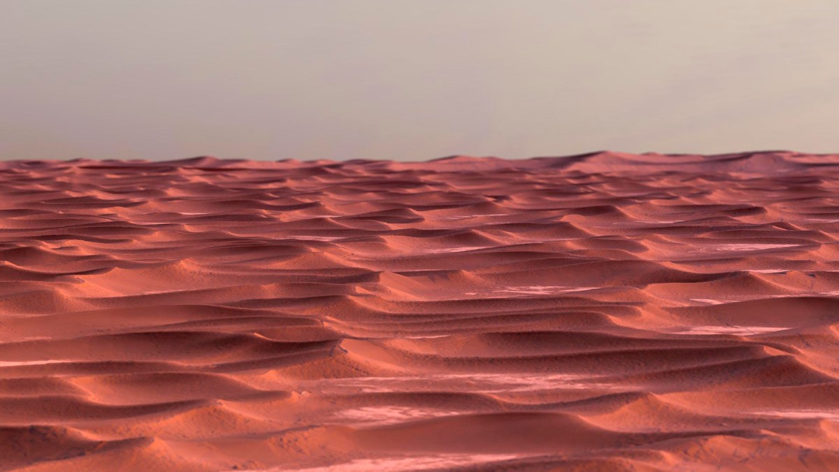 La dune Olympia Undae sur Mars. // Source : Flickr/CC/Kevin Gill (photo recadrée)