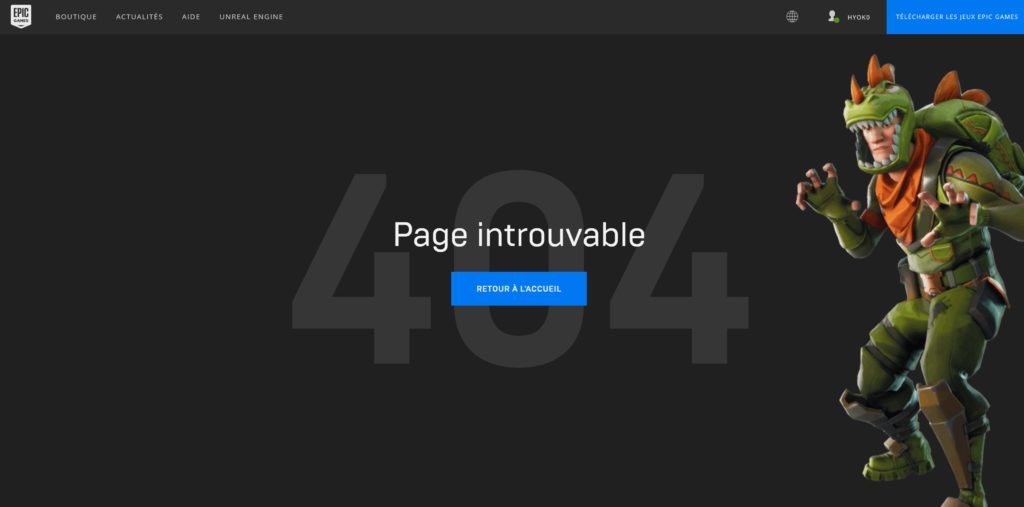 Les liens menant aux jeux des deux studios affichent désormais l'erreur 404. // Source : Epic Games Store