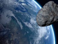 Un astéroïde menaçant la Terre. // Source : Pixabay (photo recadrée)
