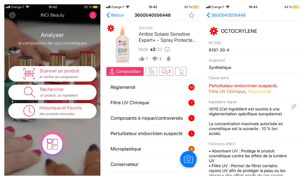 Un produit analysé dans INCI Beauty. // Source : Capture d'écran INCI Beauty Un produit analysé dans INCI Beauty. // Source : Capture d'écran INCI Beauty