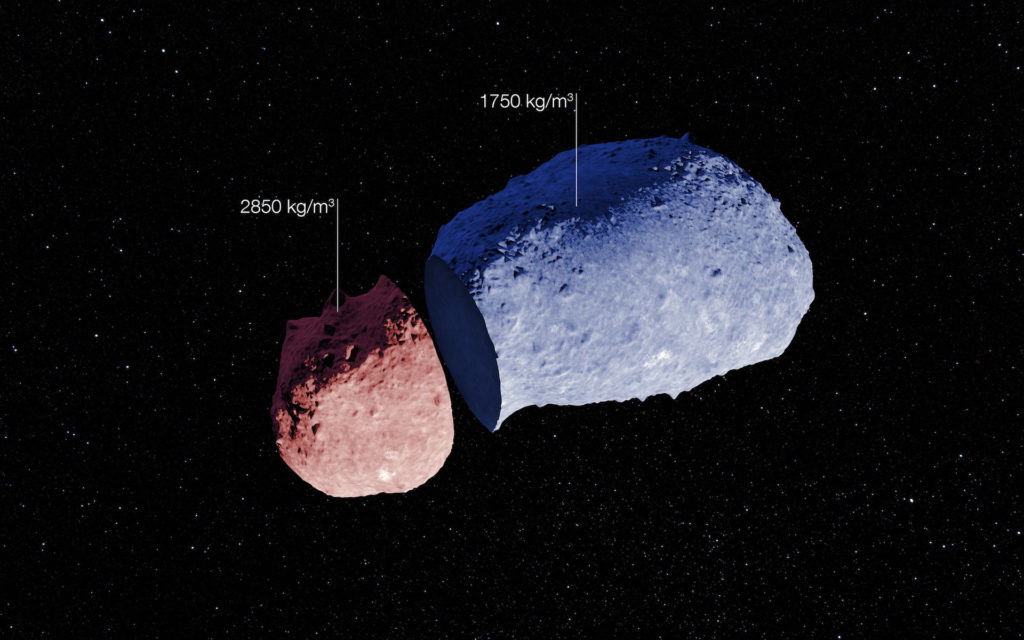 L'astéroïde Itokawa divisé en deux parties. // Source : Flickr/CC/European Southern Observatory