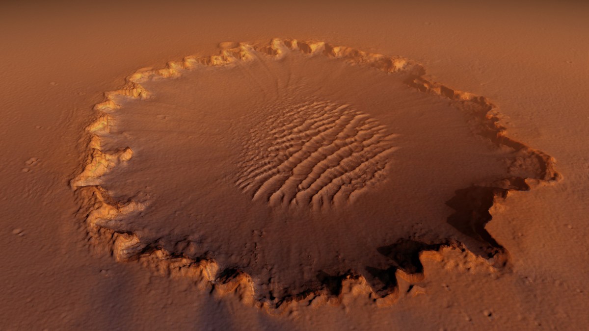 Le cratère Victoria sur Mars. // Source : Max Pixel/CC0 Domaine public (photo recadrée)