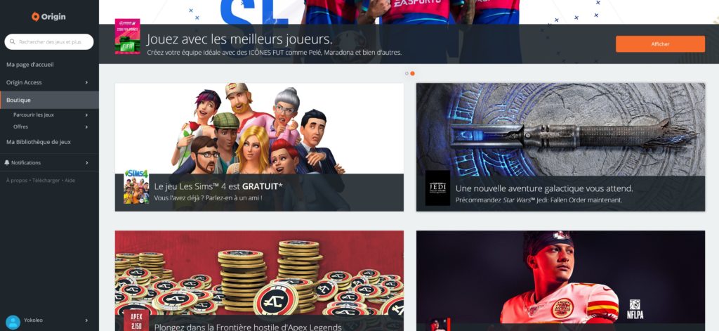 La « promotion » de Sims 4 est difficile à rater : elle est en première page d'Origin. // Source : Origin La « promotion » de Sims 4 est difficile à rater : elle est en première page d'Origin. // Source : Origin
