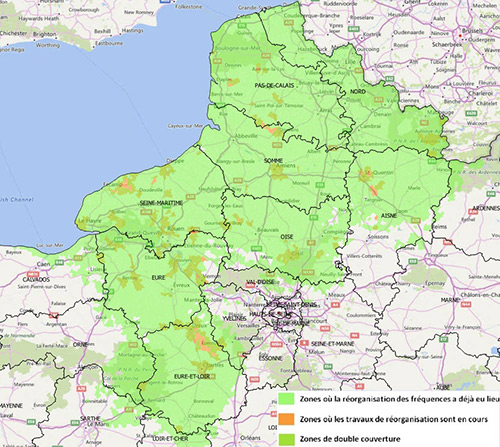 TNT 700 MHz aménagement nord et normandie