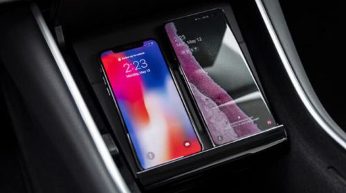 Model 3 Wireless Phone Charger // Source : Tesla