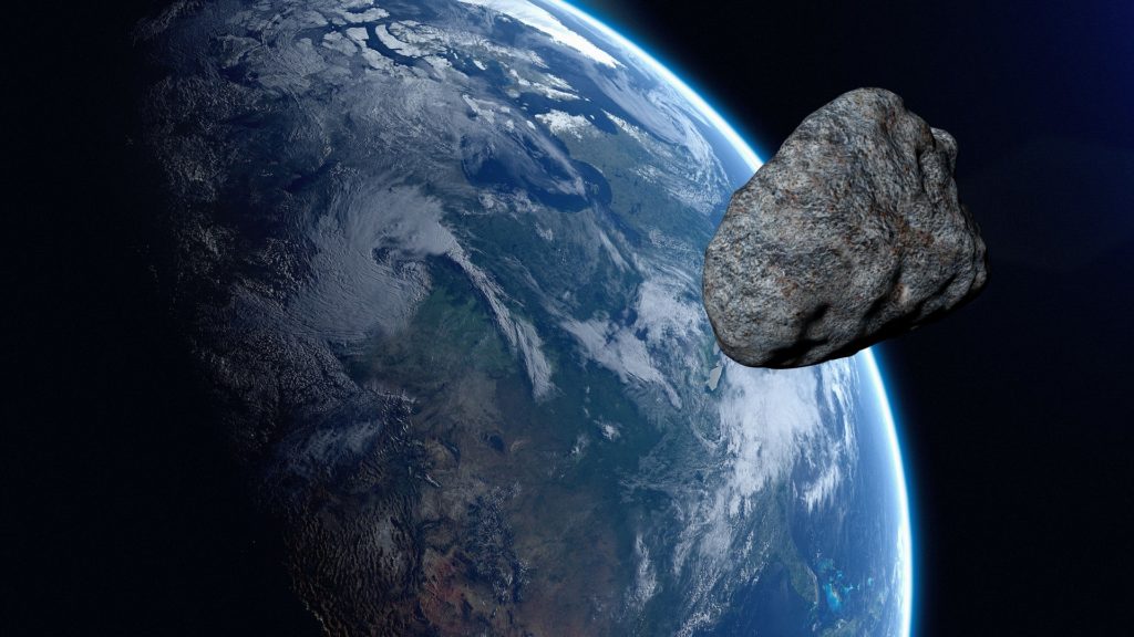Un astéroïde à proximité de la Terre. // Source : Pixabay