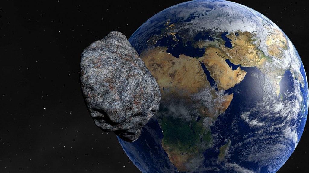 Un astéroïde à proximité de la Terre. // Source : Pixabay (photo recadrée)