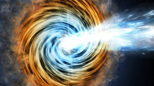 Un rayonnement émis par un trou noir. // Source : NASA/JPL-Caltech/GSFC (photo recadrée)