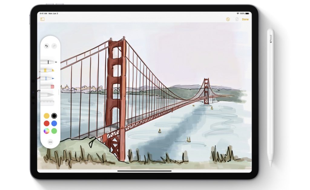 Apple Pencil et édition // Source : Apple