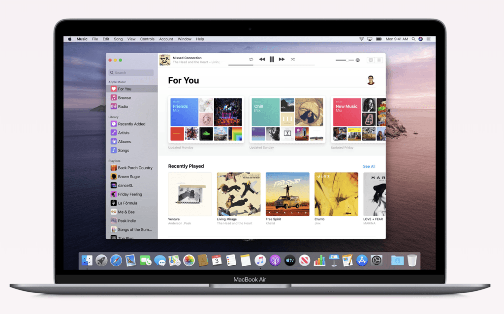 Music sur MacOS // Source : Apple Music sur MacOS // Source : Apple